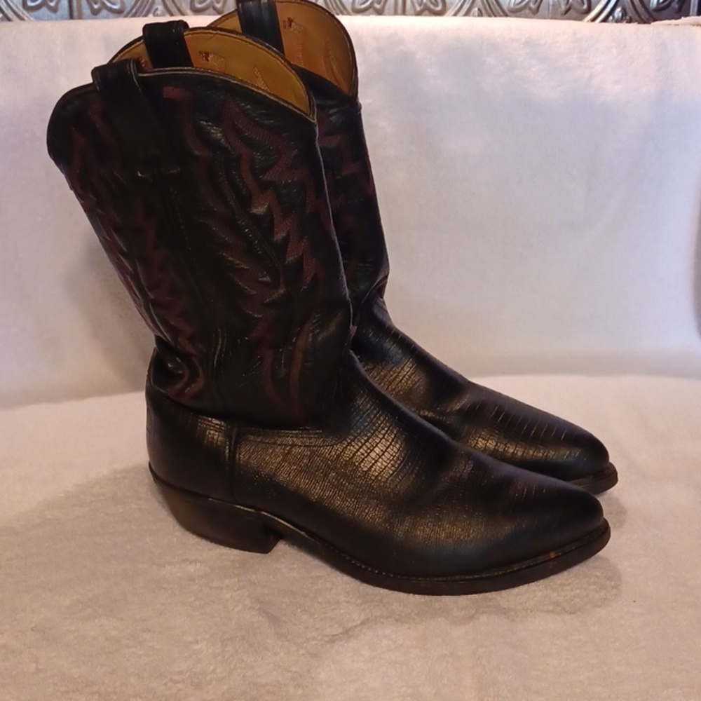 Cowboy boots leather uppers safely boots steel toe black work boots